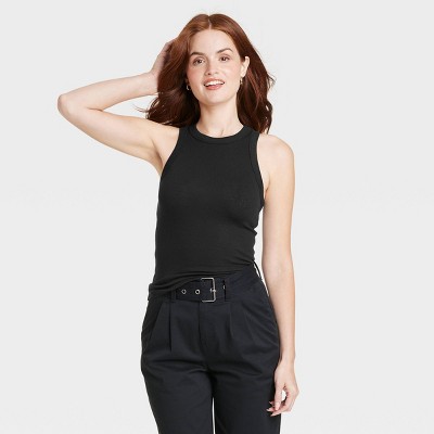 Women's Slim Fit Ribbed Tank Top - A New Day™