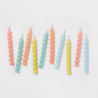 10ct Neon Rainbow Swirl Candle - Spritz™