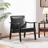 Yaheetech Modern Faux Leather Upholstered Armchair Accent Chair with Solid Wood Legs - 2 of 4