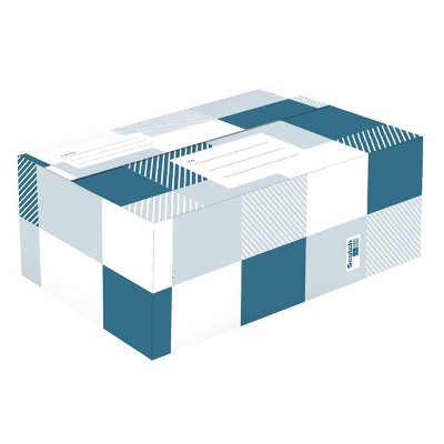 Scotch Plaid Designer Mailing Box Blue