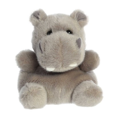 Aurora Mini Hunk Hippo Palm Pals Adorable Stuffed Animal Grey 4.5"