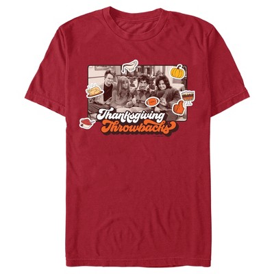 Men's Friends Thanksgiving Throwbacks Scene T-Shirt