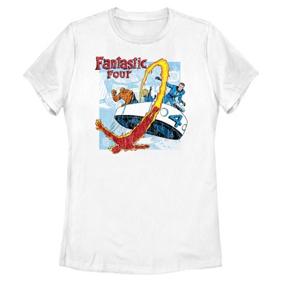 Womens Marvel: Fantastic Four Comic Four T Shirt