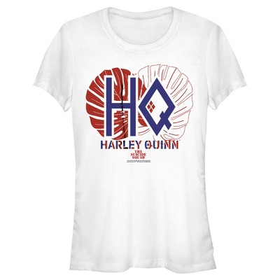 Juniors Womens The Suicide Squad Harley Quinn Leaf Logo T-Shirt