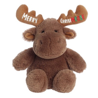 Aurora Medium Brown JUST SAYIN' 7.5" Merry Christmoose Witty Stuffed Animal