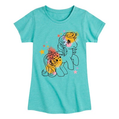 Girls' - My Little Pony - Blue Belle Graffiti Fitted Short Sleeve Graphic T-Shirt