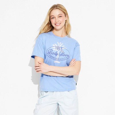 Women's Body Glove Hermosa Beach Oversized Short Sleeve Graphic T-Shirt - Blue