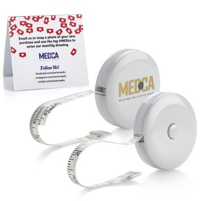 MEDca Body Tape Measure, 2-Pack Retractable Tapes for Fitness & Fat Tracking, Inches & CM
