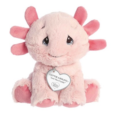 Aurora Small Lottie Axolotl Precious Moments Inspirational Stuffed Animal Pink 6.5"