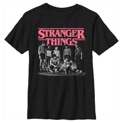 Boy's Stranger Things Title Logo Faded T-Shirt