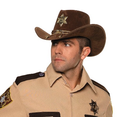 Underwraps Mens The Walking Dead Rick Grimes Sheriff Hat - Size One Size Fits Most - Brown