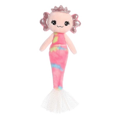 Aurora Large Mermolotl Sea Sparkles Enchanting Stuffed Animal Pink 14"