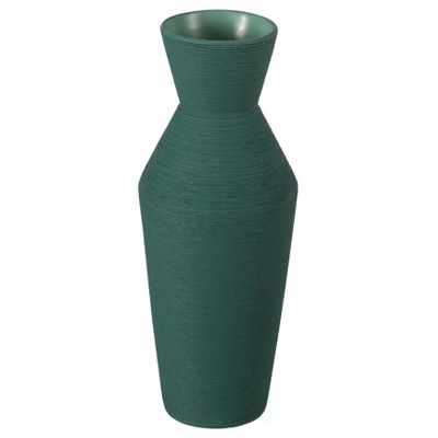 Uniquewise Decorative Ceramic Round Sharp Concaved Top Vase Centerpiece Table Vase
