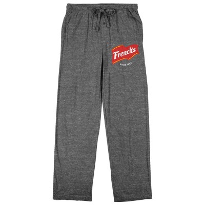French's Logo Adult Gray Heather Sleep Pajama Pants