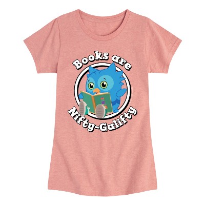 Girls' - Daniel Tiger - Books Are A Hoot Fitted Short Sleeve Graphic T-Shirt