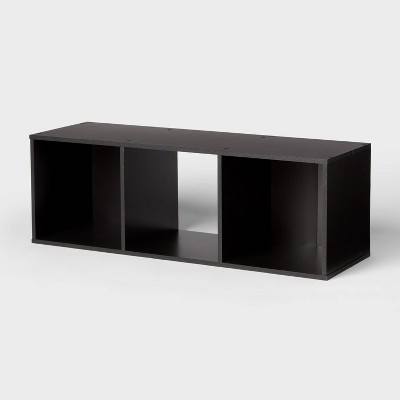 3 Cube Decorative Book Shelf Black- Brightroom™