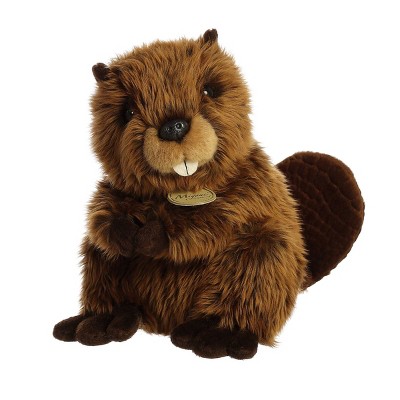 Aurora Small Beaver Miyoni Realistic Stuffed Animal Brown 9"