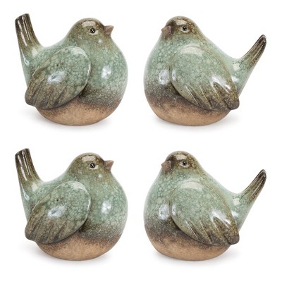 Melrose Ceramic Bird Figurines (Set of 4)