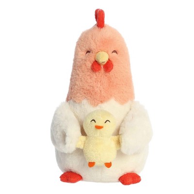 ebba Medium Cluck Chicken & Cheepy Chick Snuggawugs Heartwarming Baby Stuffed Animal Multicolor 11"