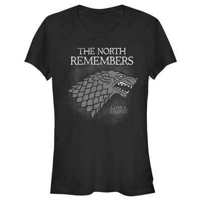 Juniors Womens Game of Thrones North Remembers Direwolf T-Shirt