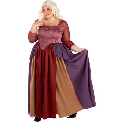HalloweenCostumes.com Women's Plus Size Deluxe Disney Sarah Sanderson Costume | Salem Witchcraft Dress for Halloween Masquerade