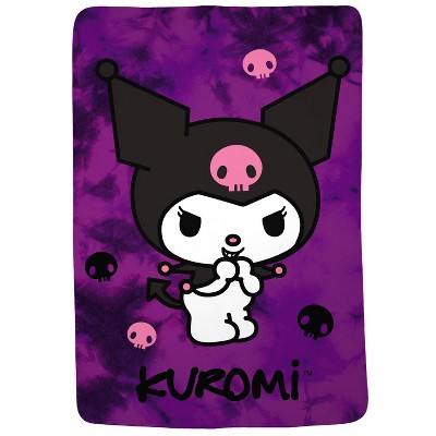 Hello Kitty and Friends Kuromi Blanket: Twin Size, Multicolor, Polyester, Machine Washable, Sanrio Licensed, Teen Audience