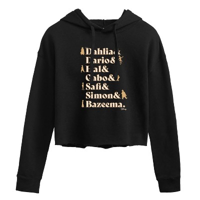 Women's - Disney - Dahlia Dario Hal Gabo Safi Simon Bazeema Cropped Graphic Hoodie