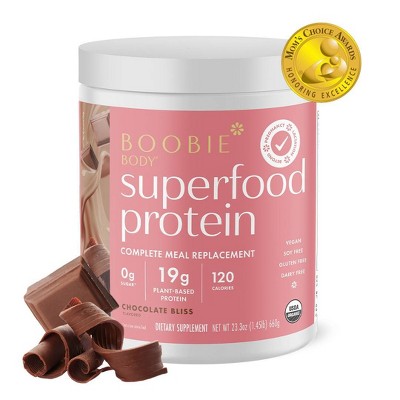Boobie Body Organic Pregnancy and Lactation Vegan Protein Shake Chocolate Bliss - 23.4oz/1 Tub