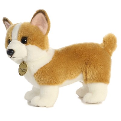 Aurora Medium Corgi Miyoni Realistic Stuffed Animal Brown 10.5"