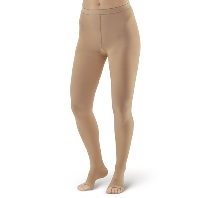 Ames Walker AW Style 293 Adult Medical Support 20-30 mmHg Compression Open Toe Pantyhose