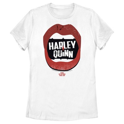 Women's The Suicide Squad Harley Quinn Lips Logo T-Shirt
