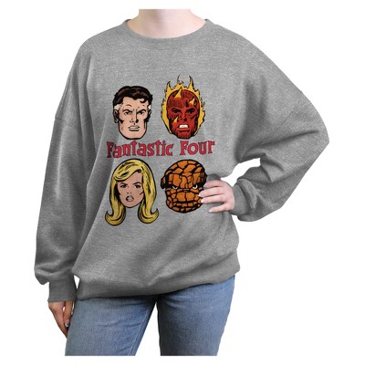 Juniors Marvel: Fantastic Four Retro Portraits Sweatshirt