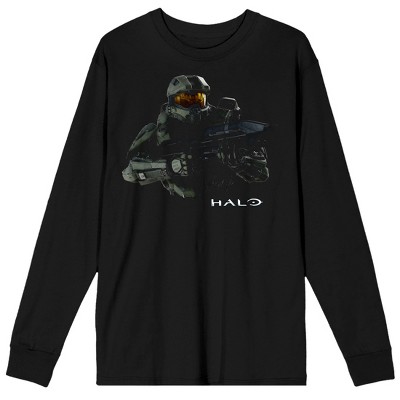 Halo Master Chief Men's Black Long Sleeve Shirt