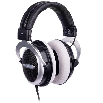 Monoprice Semi-Open Over Ear Wired Headphones, Low Deep Bass, Comfortable Headphones for Kids Teens Adults, For Smartphone, Computer, Laptop