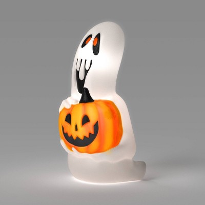 18" Blow Mold Ghost with Jack Halloween Decorative Prop White - Hyde and EEK! Boutique™