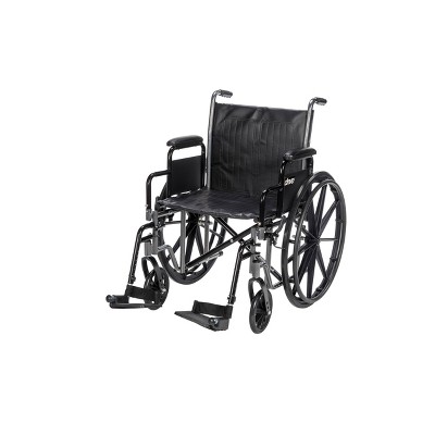 Drive Medical Silver Sport 2 Wheelchair with Detachable Desk Arms and Swing away Footrests - 18" Seat