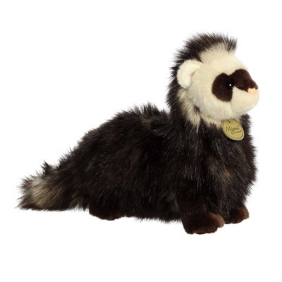 Aurora Medium Ferret Miyoni Realistic Stuffed Animal Brown 10"
