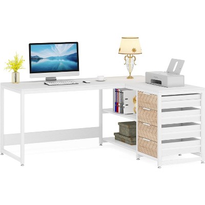 Tribesigns 59" L-Shaped Computer Desk, Reversible Corner Office Desk for Home Office