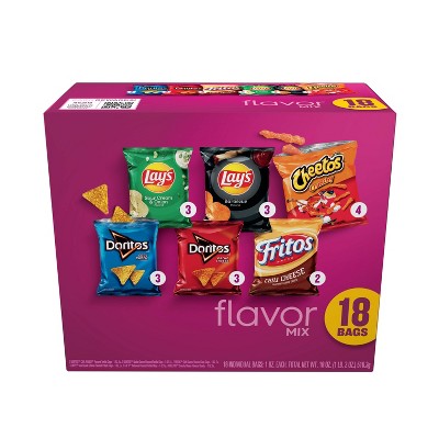 Frito-Lay Flavor Mix Chips and Snacks Variety Pack - 18ct