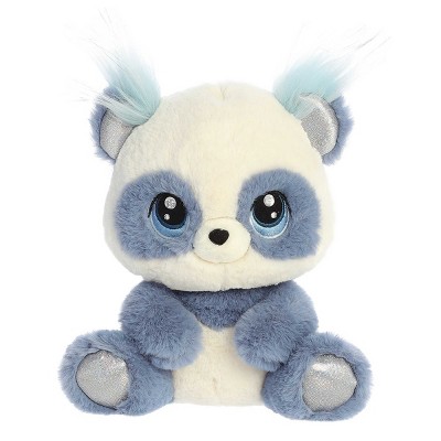 Aurora Medium Peony Panda Enchanted Sparkling Stuffed Animal Blue 9.5"