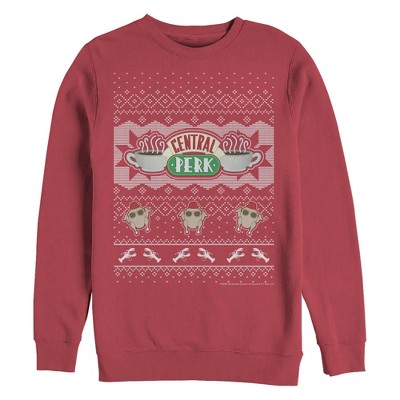 Men's Friends Central Perk Ugly Christmas Sweater Print Sweatshirt