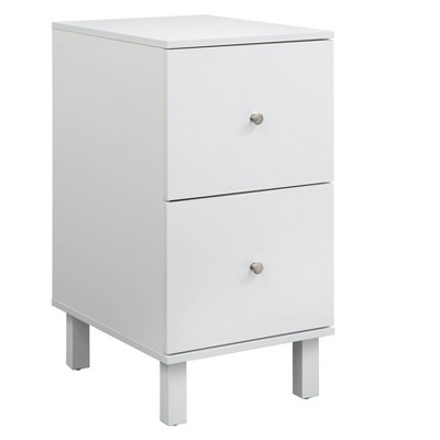 Foster File Cabinet 2 Drawer White - Buylateral: Modern Vertical Storage, MDF & Wood Composite, 30"H x 21"W